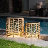 Solar Yard Boho Solar Nesting Tables with Built-in Lights – Set of 2, Weather-Resistant Wicker for Patio, Porch, Garden, Perfect Side Table for Outdoor Living, Natural & Stylish Design