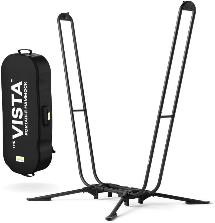Yellow Leaf Vista Hammock Stand – Chair Compatible – Deep Charcoal