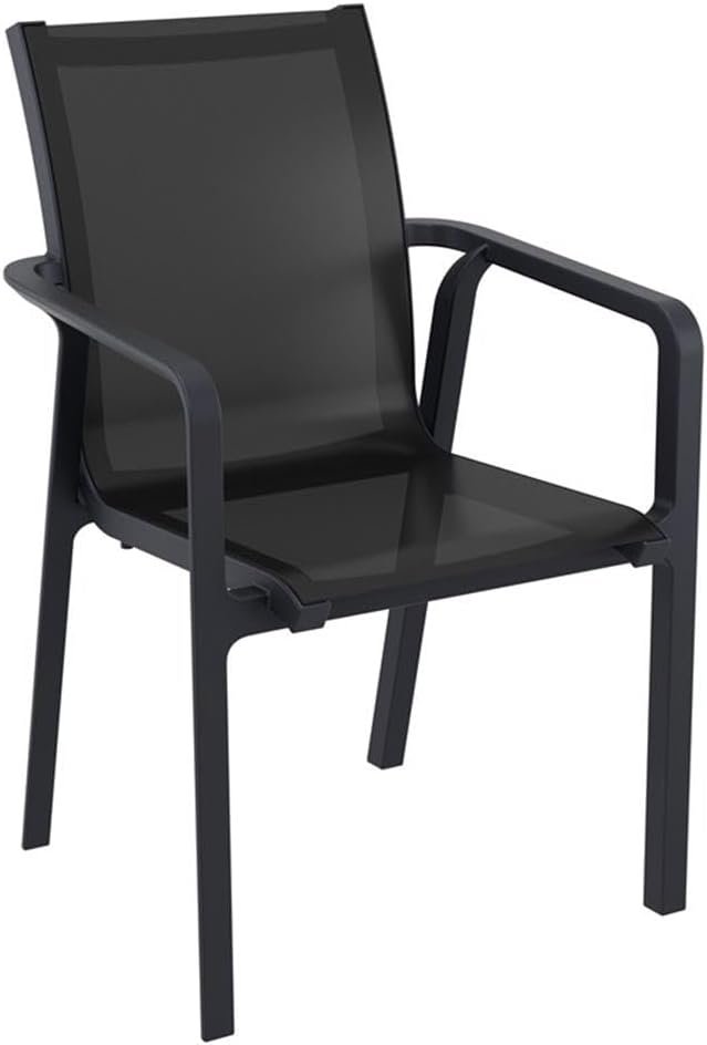 Compamia Pacific Sling Arm Chair in Black (Set of 2)