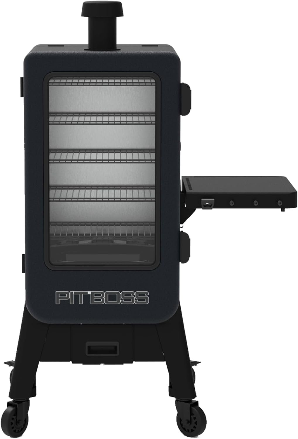 Pit Boss Navigator 3-Series WiFi & Bluetooth Wood Pellet Vertical Smoker with LCD Digital Controller, 1,118-Sq. In. 5-Rack Cooking Space, 130°F to 420°F Temp Range, Meat Probe, 50 lb. Pellet Hopper
