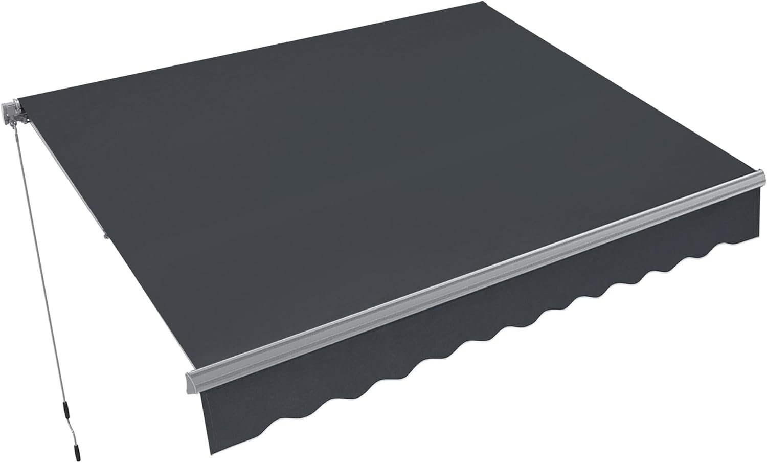 MCombo Patio Awning 10×8 Feet Sunshade Canopy for Manual Retractable Awnings, 4627 (Dark Grey, 10x8ft)