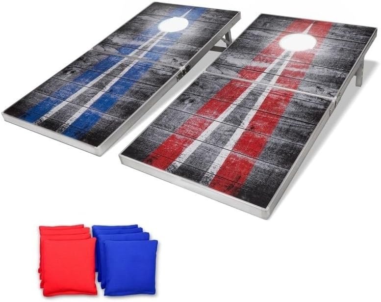 GoSports 4 x 2 ft Ultra Portable Cornhole Board Set – Choose LED Lights or Standard – Regulation Size Corn Hole Games for Adults, Perfect for Tailgating and Camping – Includes 8 Bean Bags & Rules