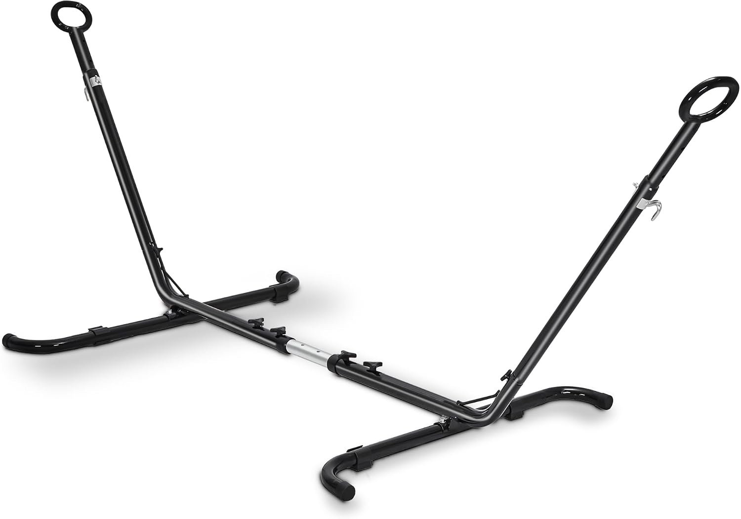 Homgava Universal Double Hammock Stand, Heavy-Duty Hammock Stand for Outside, 440-Pound Capacity, Indoor and Outdoor Portable Hammock Stands for Backyard Camping Beach, Black