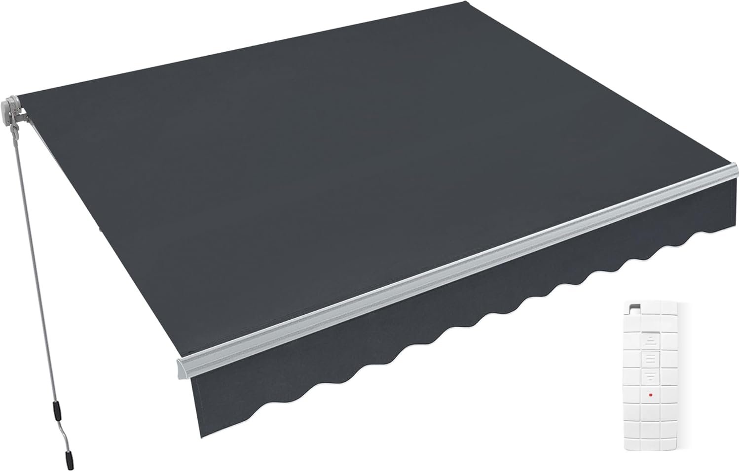MCombo Patio Awning 10×8 Feet Sunshade Canopy for Motorized Retractable Awnings, 4693(Grey)