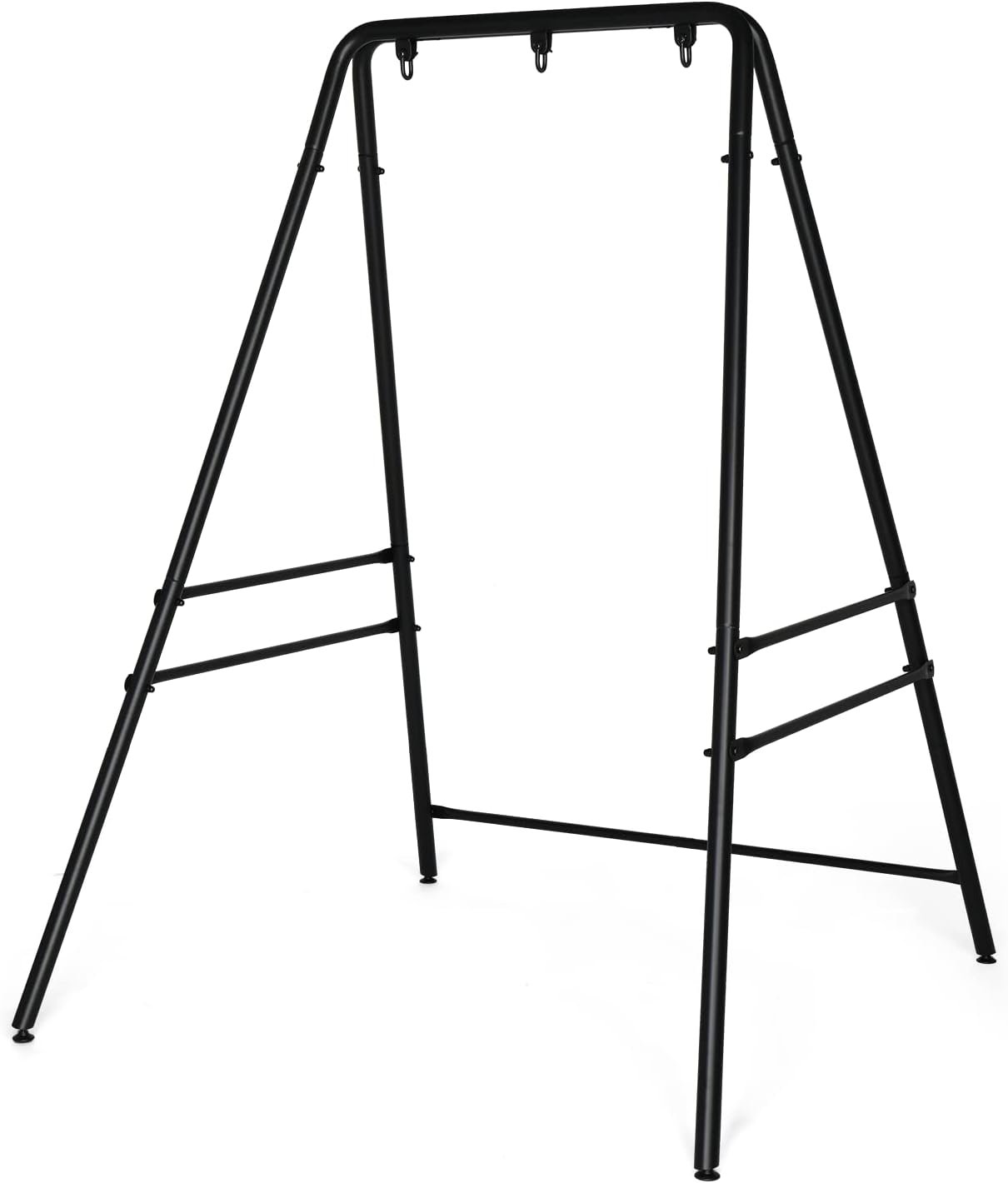 ONCLOUD Upgraded Hammock Chair Stand Metal Swing Stand Frame, Heavy Duty Steel Hammock Chair Stand Only for Porch, Backyard, Indoor or Outdoor, Black