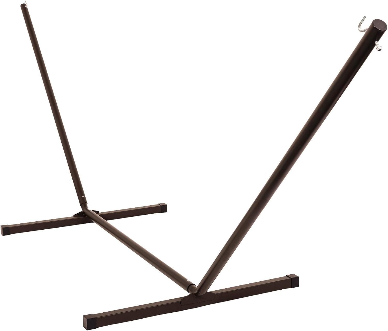 Lazy Daze Hammocks Portable 2 Person Heavy Duty Steel 11.5 FT Hammock Stand with Hooks and Chains, Fit 9-11 Ft Hammock for Outside, 450 Pounds Capacity, Coffee Frosted