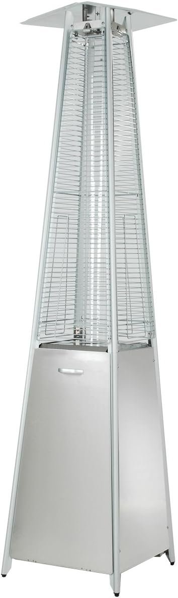 AZ Patio Pyramid Glass Tube Propane Gas Patio Heater, Stainless Steel, CSA certified