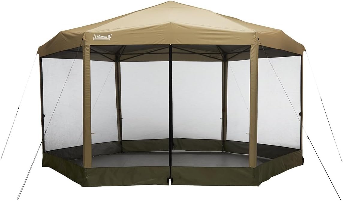 Coleman Back Home Screened Canopy Tent with Instant Setup, Outdoor Gazebo for Bug-Free Lounging, Fits Over Picnic Tables, Ideal for Parties, Events, Tailgates, Dining, & More