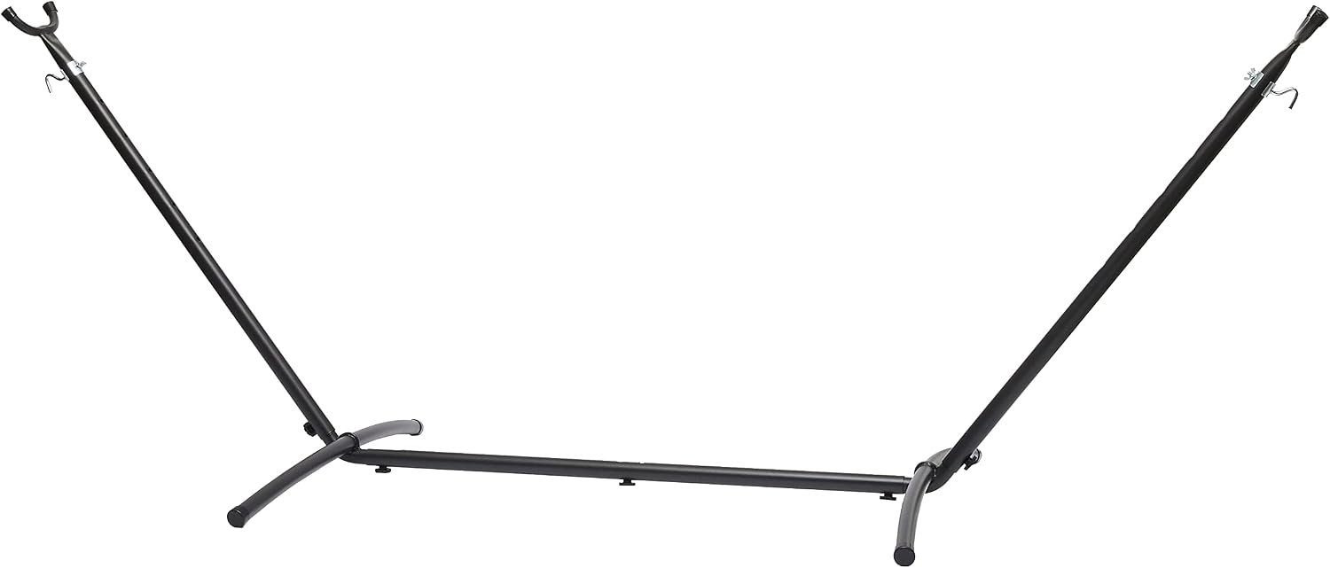 Amazon Basics 2 Person Heavy Duty Portable Sturdy Hammock Stand for Outside, Easy Assembly, Includes Carrying Case, 9 foot, Black