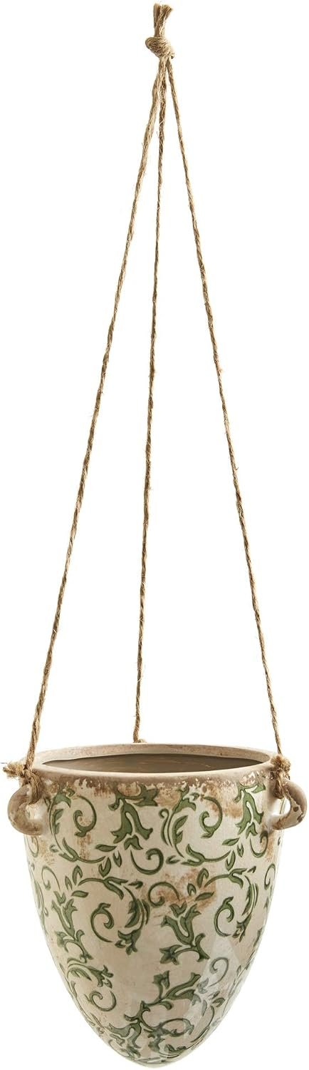 2ft. Tuscan Hanging Ceramic Scroll Planter