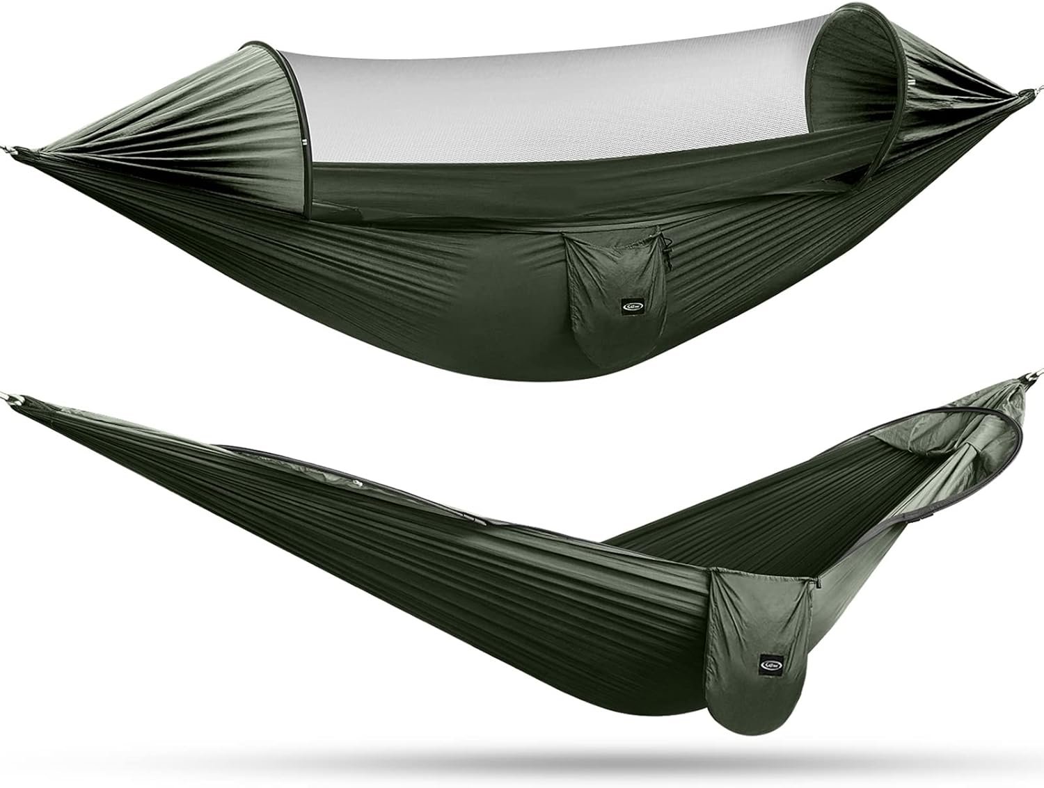 G4Free Large Camping Hammock for Outside with Mosquito Net 2 People Hammock | Up to 440lb Portable Hammock Durable Nylon with Bug Net, Tree Straps, Tent Tarp for Outdoor Hiking Camping Backpacking Travel