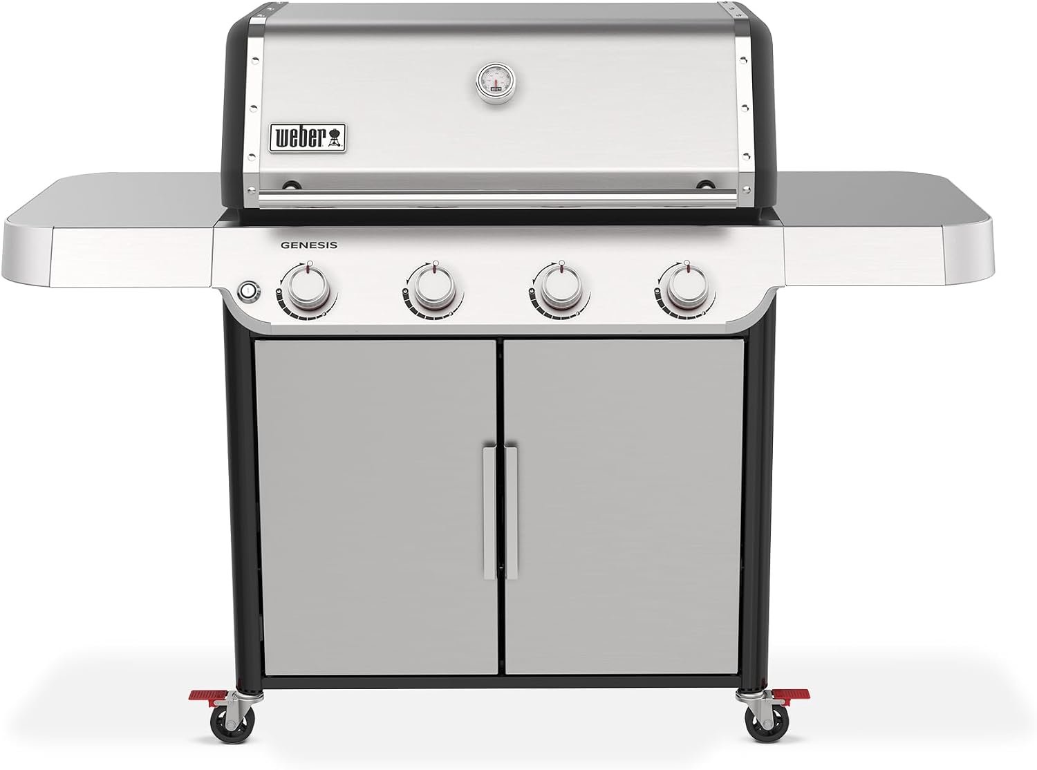 Weber Genesis S-415 Liquid Propane Gas Grill for Outdoor Cooking, Stainless Steel, 4 Burners – Stainless Steel Cooking Grates & PureBlu Burners