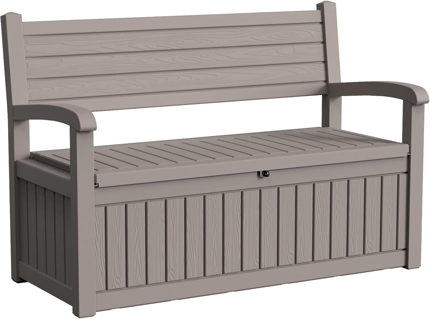 PatioZen 80 Gallon Outdoor Storage Bench Waterproof Lockable,Outdoor Storage Furniture for Patio,Garden and Porch,Tools and Cushions