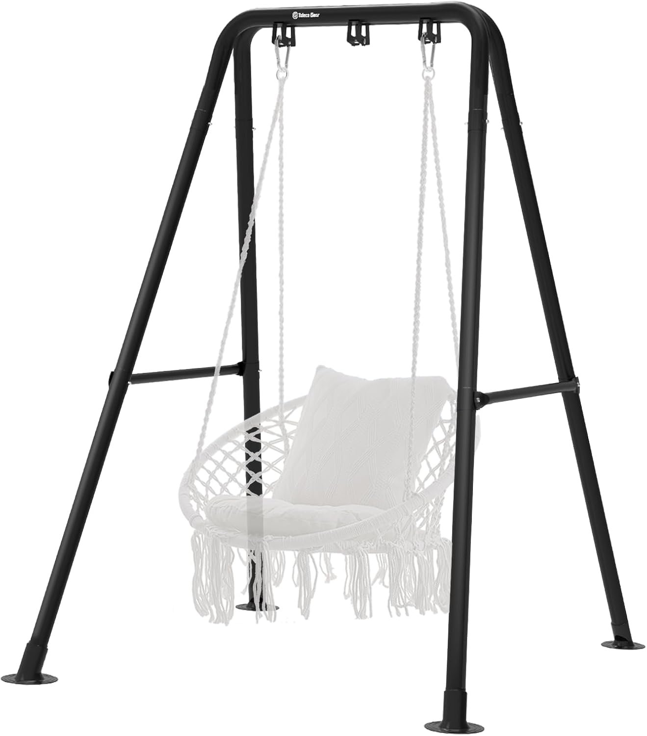 G TALECO GEAR Hammock Chair Stand,Heavy-Duty Steel 300LBS Multi-Use Hammock Stand for Outdoor Indoor, Swing Chair not Include (Black)