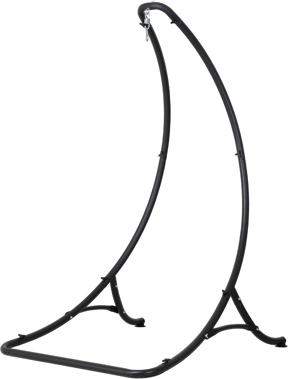 ANOW Heavy Duty Hammock Chair Swing Stand Only, Hanging Chair Stand for Outside, Max 400 Lbs, Black