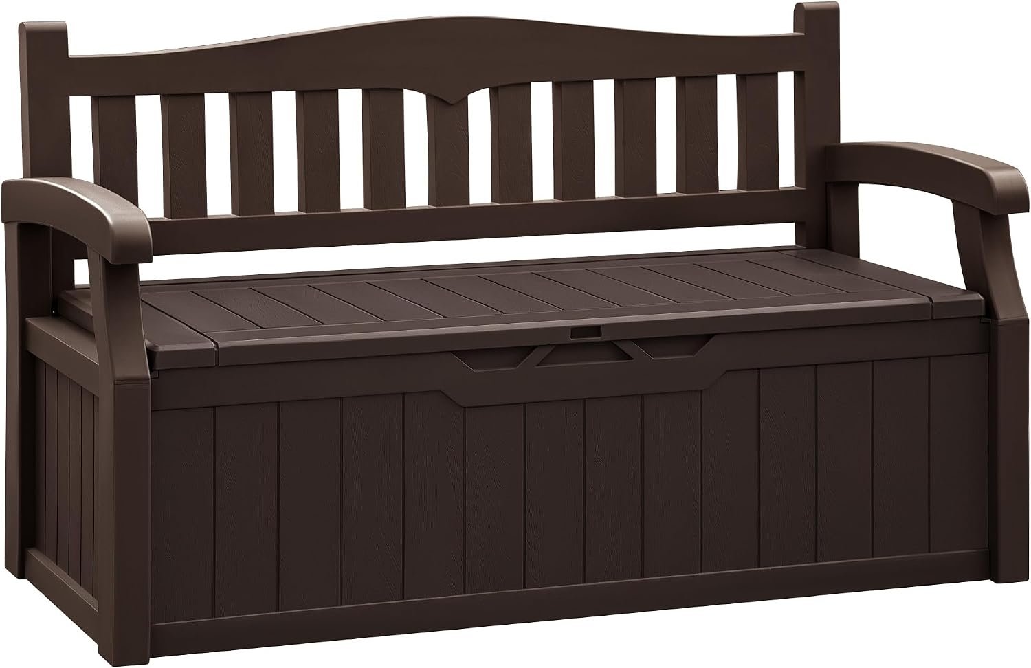 Flamaker 80 Gallon Storage Bench, Deck Box with Seat Waterproof All-Weather | Lockable Heavy-Duty Chest Box with Seating Bench for Garden, Patio, Poolside, Indoor, Outdoor