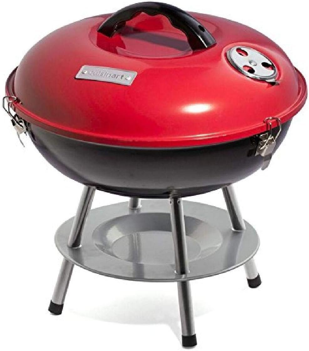 Cuisinart Charcoal Grill, Portable Tabletop Design, Locking Lid, 14″