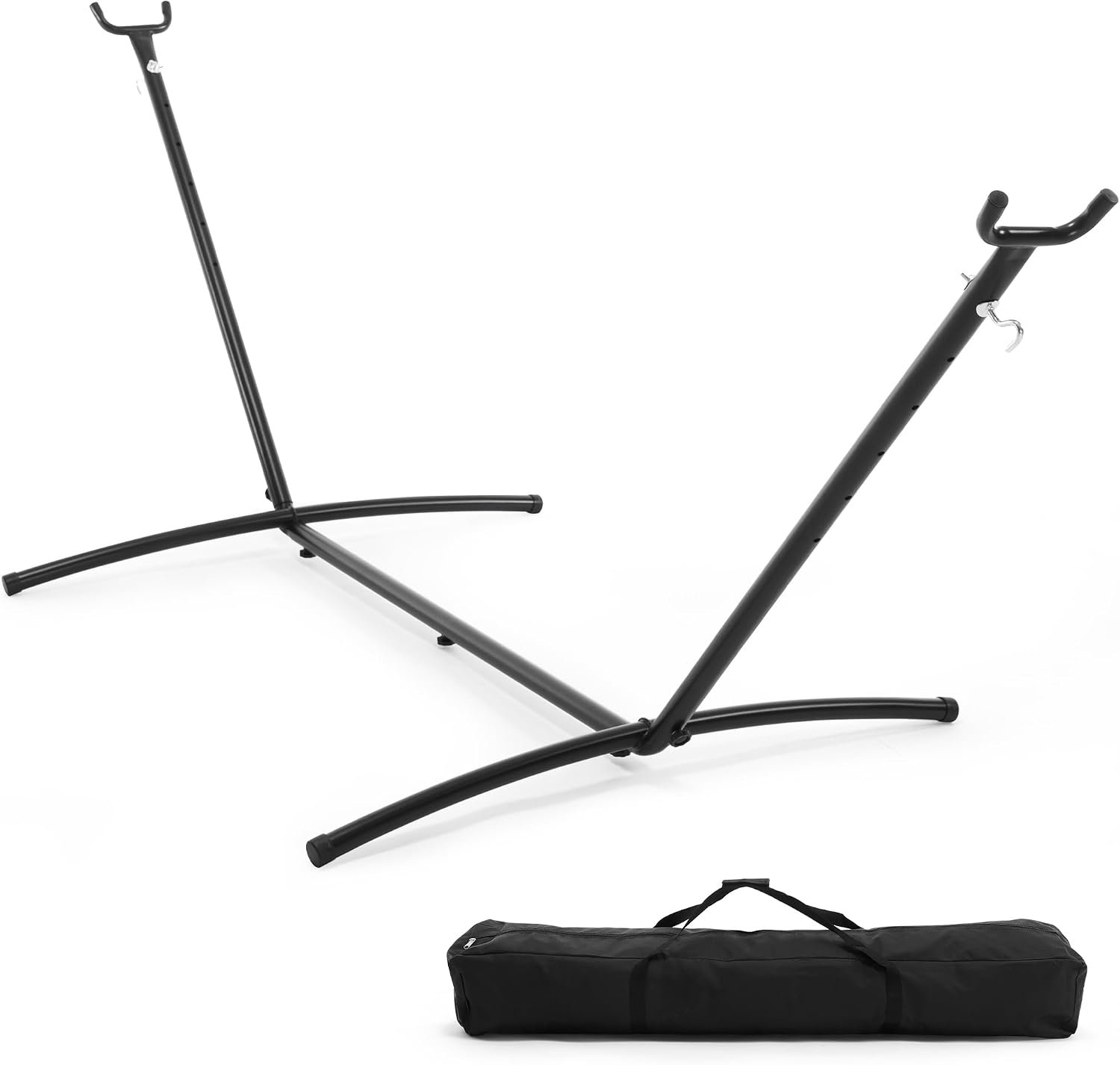 Sweetcrispy Hammock Stand Only, Heavy Duty Hammock Stands for Double 2 Person, Portable Steel Stand for Outside Garden Backyard Patio Pool Beach with Carrying Case