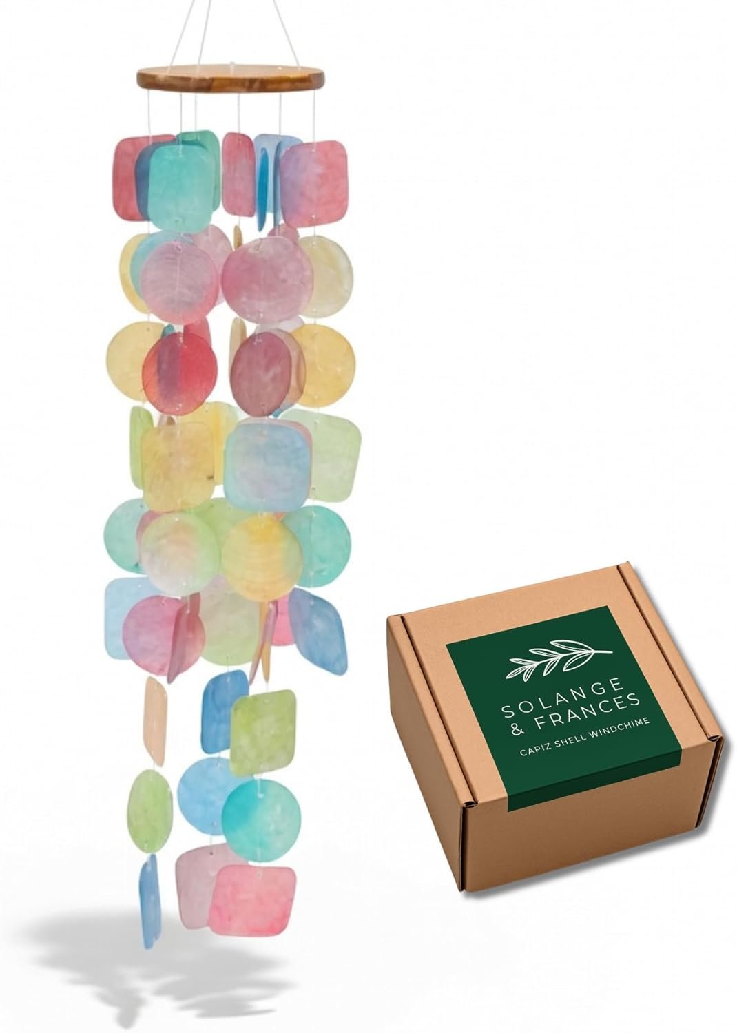 Solange & Frances Rainbow Wind Chimes for Outside. Colorful Windchime Outdoors, Wind Chimes House Decor. Unique Birthday Gifts for Women, Gifts for Mom, Gift for Men