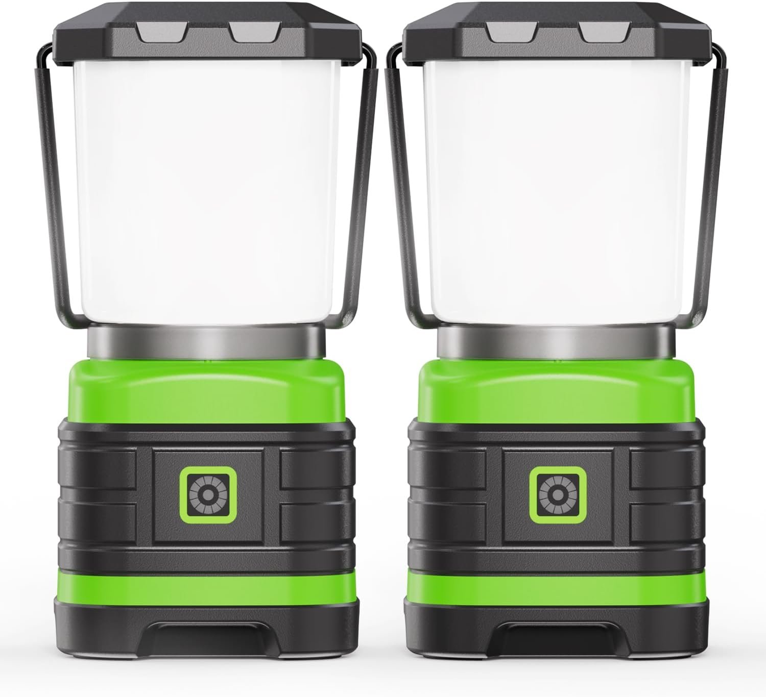 Lichamp LED Camping Lantern, Battery Powered LED Lights Camping Essentials, Portable Lanterns Flishlights for Emergency, Hurricanes, Outdoor Hiking, Power Outages, Survival Gear and Home Use, 2 Pack