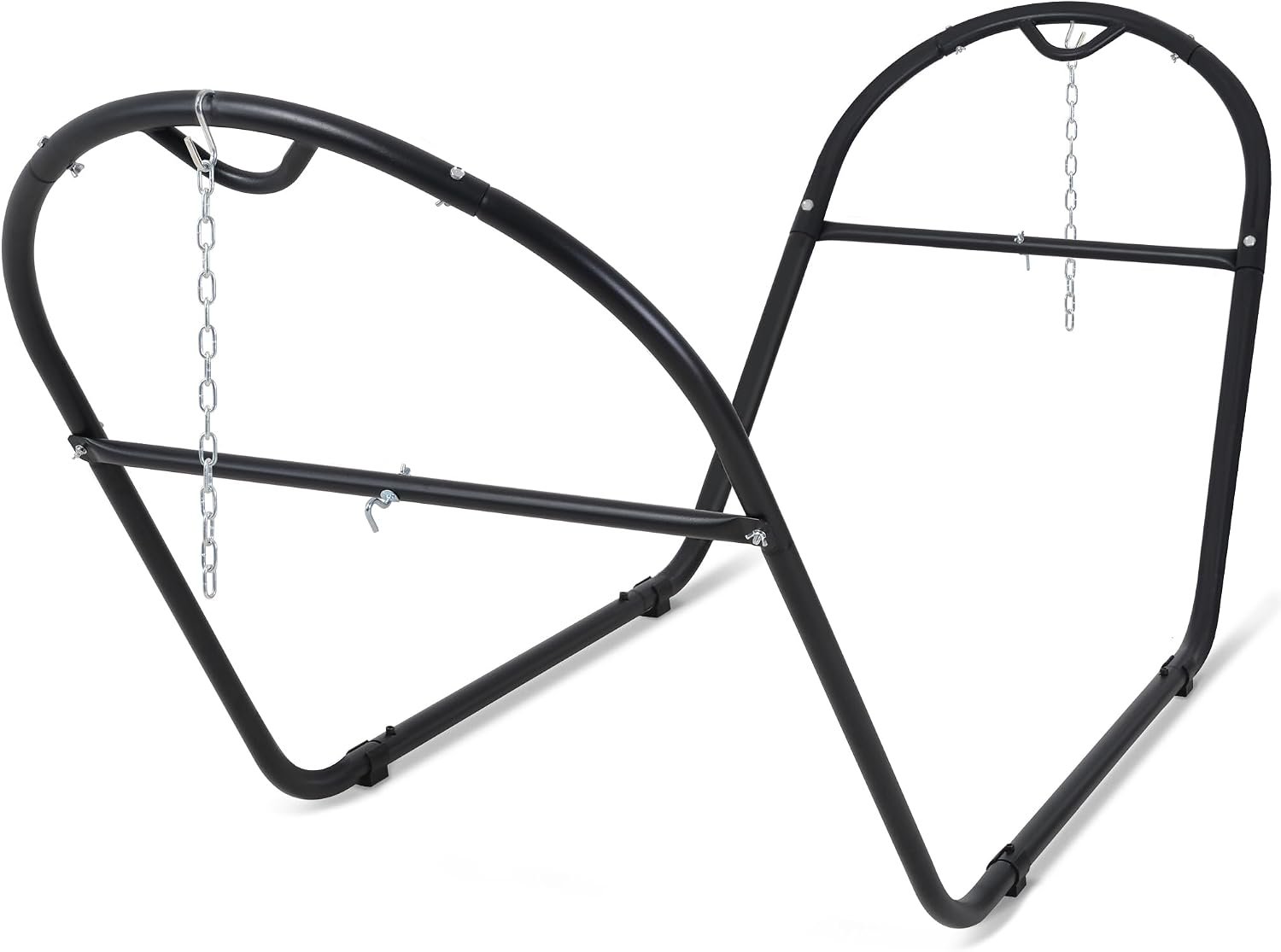 SUNCREAT Universal Steel Outdoor Hammock Stand Only, Heavy Duty, Weather-Resistant Hammock Stand for Outside, Fits 9.5 to 14 Feet Long Hammock, 475-Pound Capacity, Patent Pending, Black