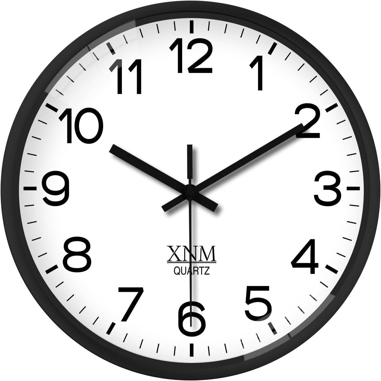 XNM 8 Inch Small Classic Plastic Wall Clock Battery Operated | Modern Wall Clock for Living Room Bedroom Kitchen Classroom Plastic Clock for Home Decor Silent Wall Clock Non Ticking
