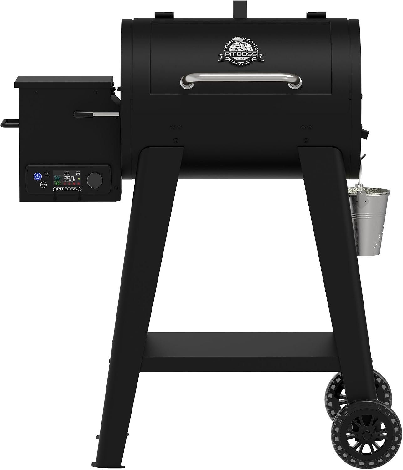Pit Boss 500 FB2 Series Wood Pellet Grill & Smoker with Flame Broiler and LCD Digital Controller, 518-Sq. In. Cooking Space, 180°F to 500°F Temperature Range, Meat Probe, 5 lb. Pellet Hopper, Black