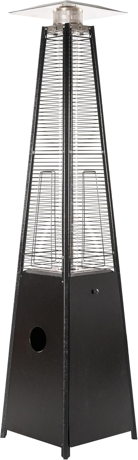 40000 BTU Outdoor Pyramid Propane Patio Heater with Quartz Glass Tube