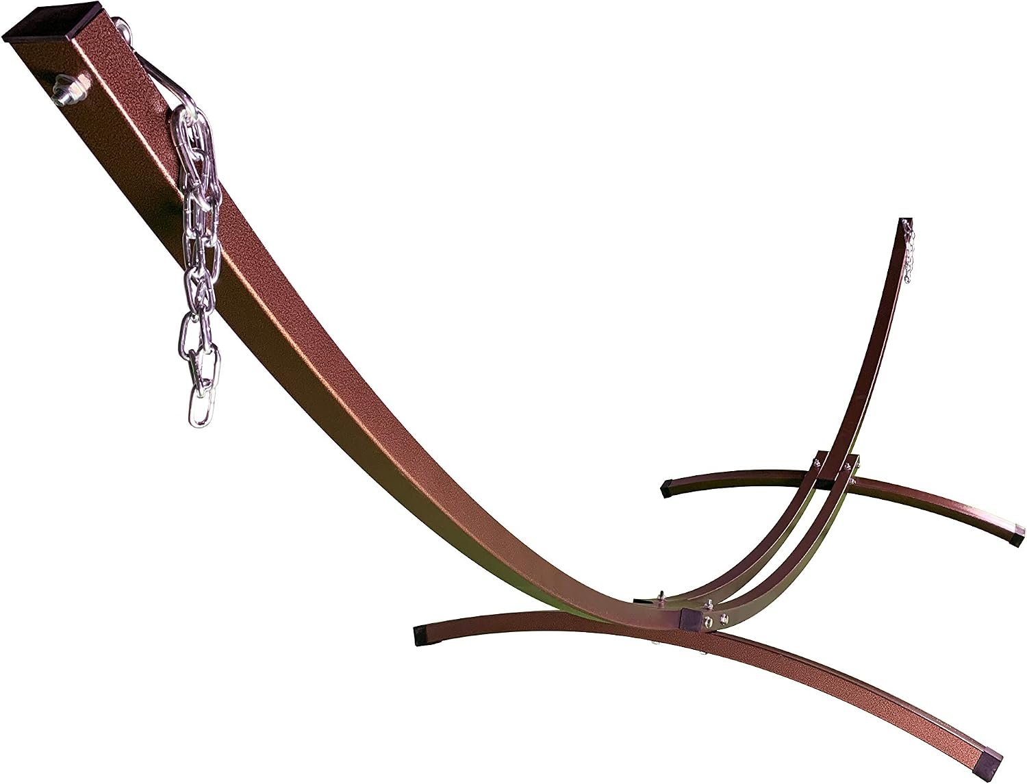 15 Ft Indoor/Outdoor Powder Coated Galvanized Steel Arc Hammock Stand. Strongest Supports Single/Double Hammock Bed.(Bronze)