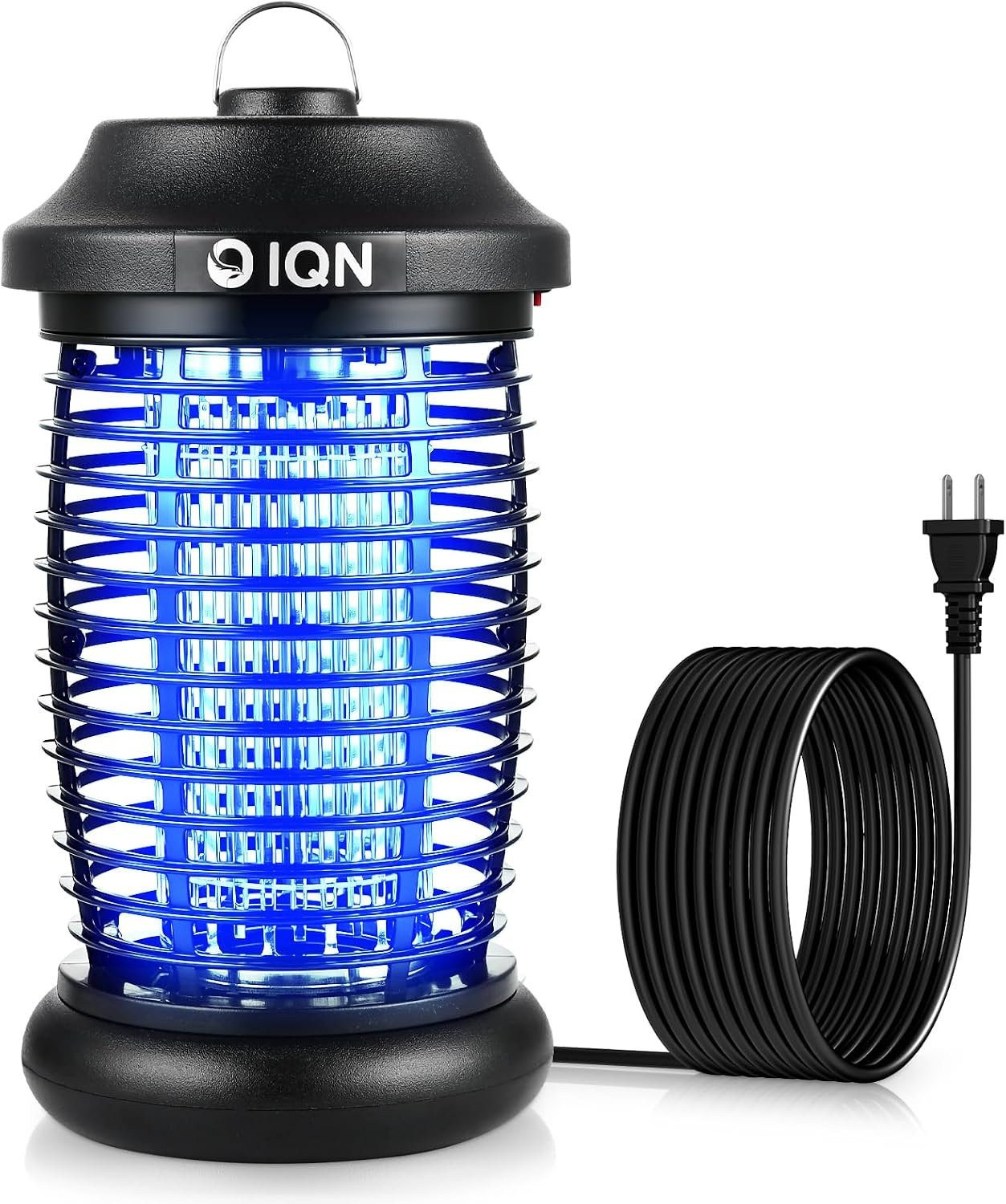 Outdoor Bug Zapper for Patio & Backyard, 15W UV Mosquito Killer with 4200V Electric Grid, 1500 Sq Ft Coverage, 8.9 FT Cord, IPX6 Waterproof Plug-in Fly Trap for Porch, Garden, Garage, Black (1 Pack)