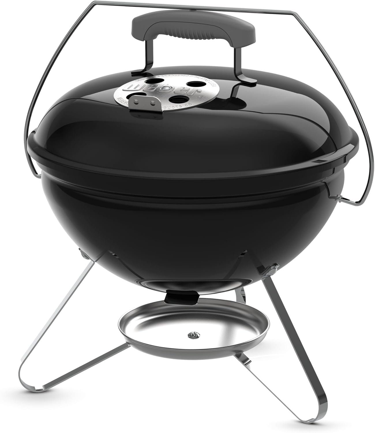Weber Smokey Joe 14″ Charcoal Grill – Portable Compact Charcoal BBQ Kettle with Tuck‑N‑Carry® Lid Lock & Durable Porcelain‑Enameled Finish for Outdoor Cooking