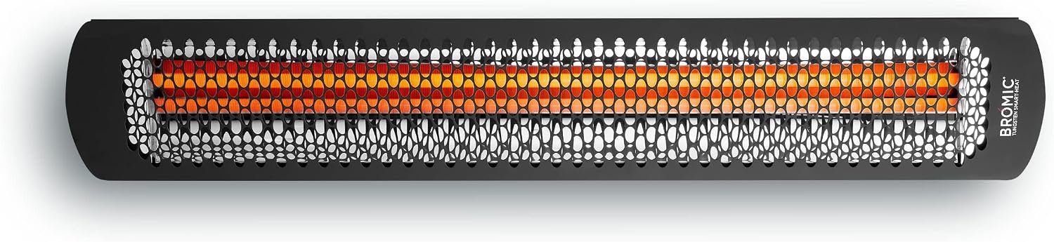Bromic Tungsten Smart Heat 6000W Electric Patio Heater – Dual Element Infrared, 220V-240V, Black Finish – BH0420033