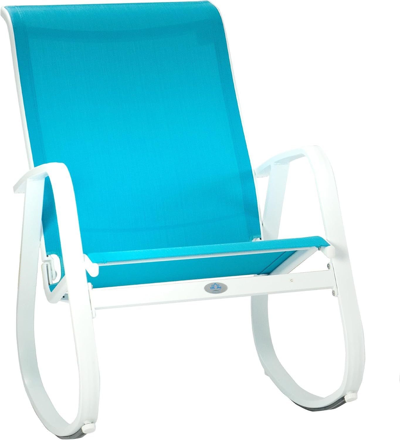Kozyard Outdoor Rocking Chair, Patio Sling Rocker, Powder-Coated Aluminum Frame, Breathable Textilene Fabric, Ergonomic & Weather-Resistant for Porch, Garden, Balcony, Poolside Blue
