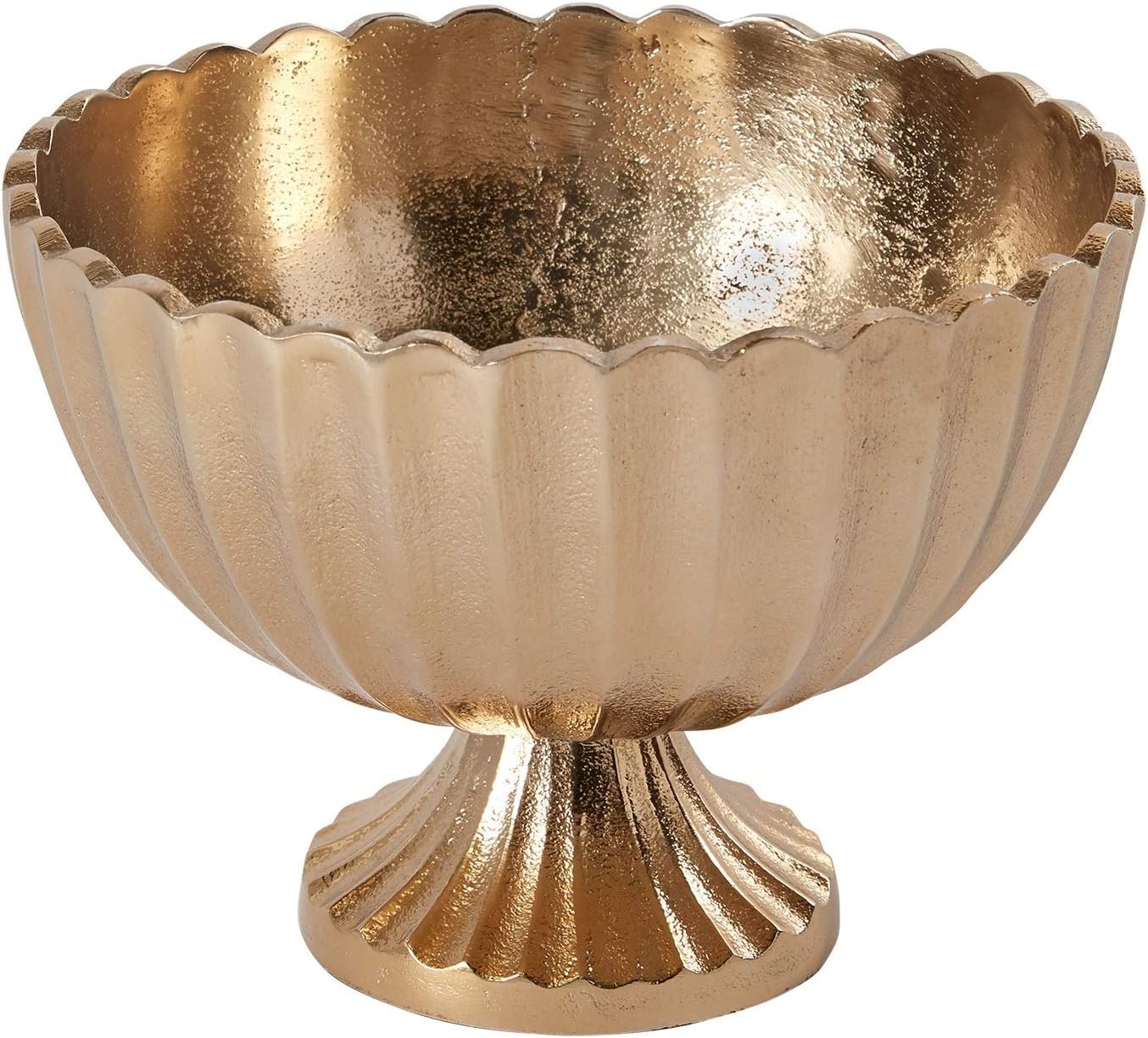 Accent Decor Scallop Compote for Plant and Flowers| Modern Bowl Decor for Home or Office l Indoor and Outdoor Vase for Any Event Decorations (8.5x 6.25) (73351)