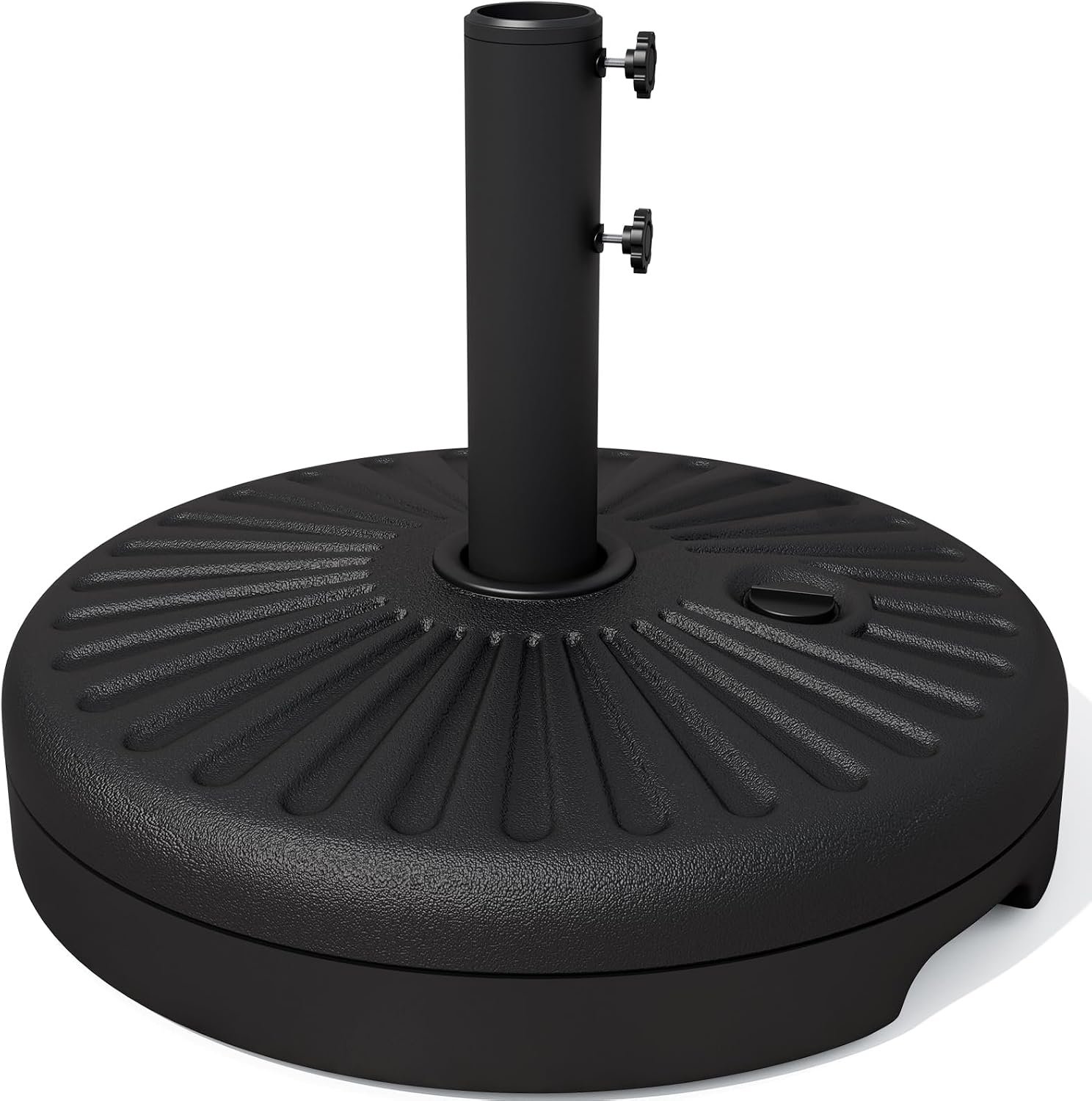 JEAREY 81.5lb Max Capacity Patio Umbrella Stand, Outdoor Umbrella Base Water Filled Stand, Heavy Duty Market Umbrella Holder for Patio, Deck, Poolside (Black)