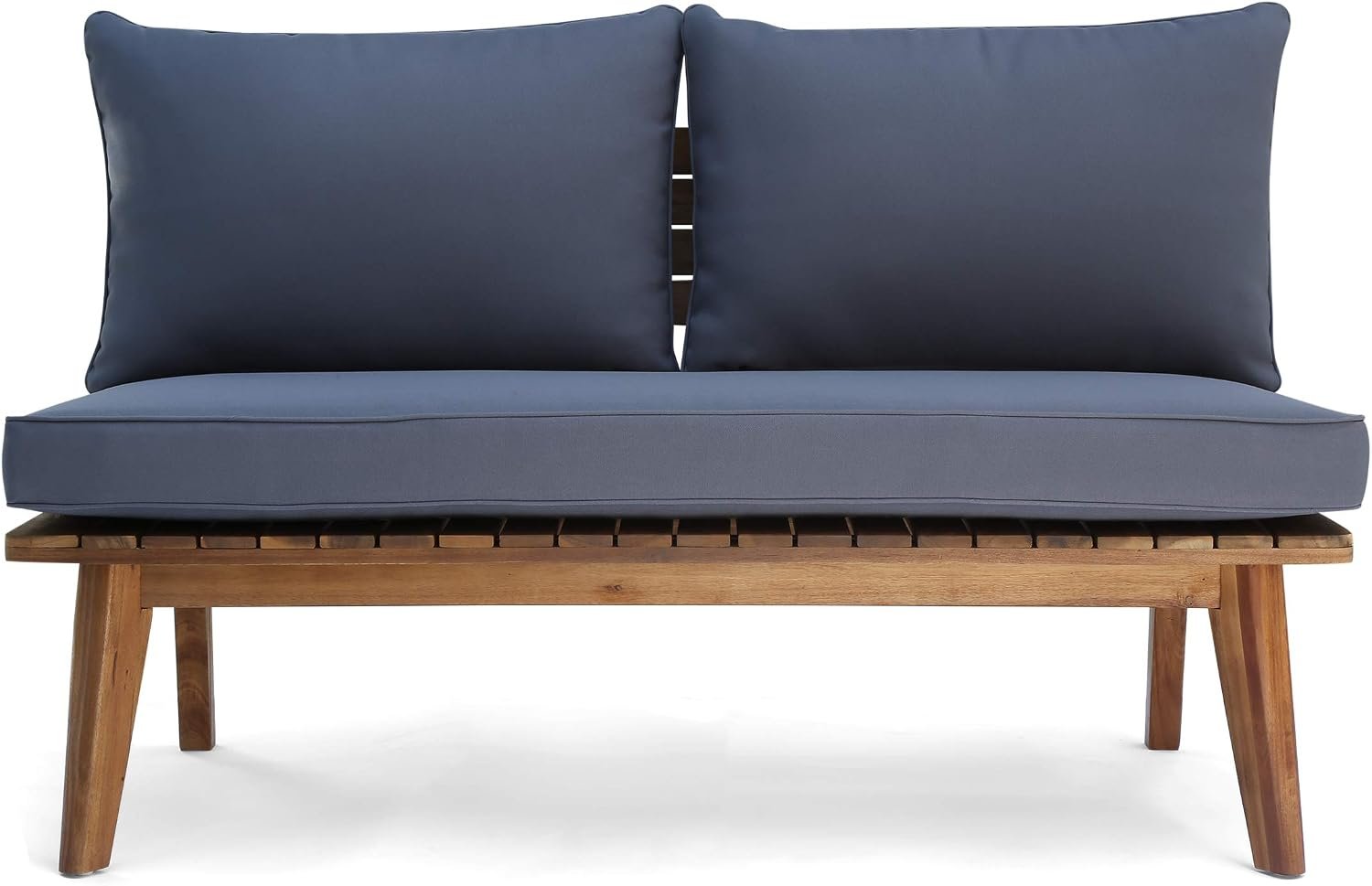 Christopher Knight Home Boyle Outdoor Acacia Wood Loveseat, Teak Finish/Gray