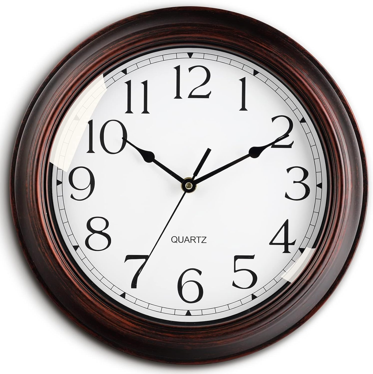 KECYET Wall Clocks Battery Operated Silent Non-Ticking Wall Clock 8.5 Inch Small Vintage Retro Rustic Style Decorative for Kitchen Living Room Home Office (Bronze)