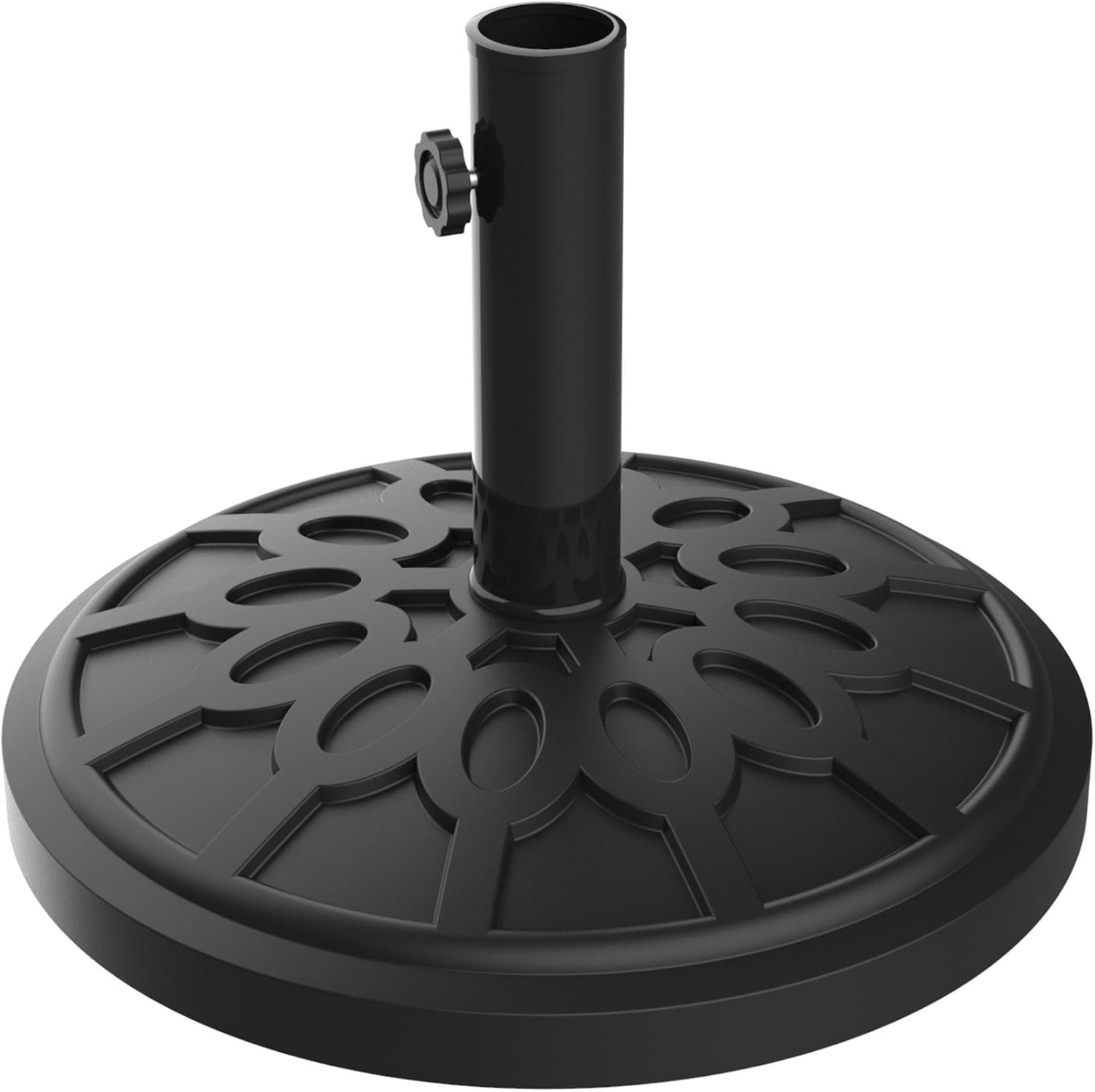 Umbrella Base – Heavy-Duty 19lbs Weighted Outdoor Stand for Patio Table, Tilt, and Lightweight Freestanding Umbrellas by Pure Garden (Black)