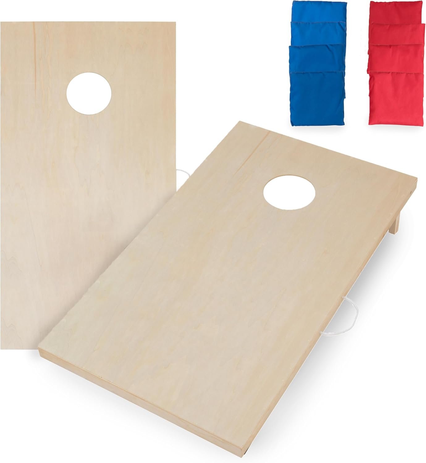 Triumph Sports Regulation Cornhole Board Set with 2 Boards, 8 Weather-Resistant Cornhole Bags & Durable All-Wood Design Perfect for Tailgates, BBQs, Parties & Backyard Fun, 2′ x 4′