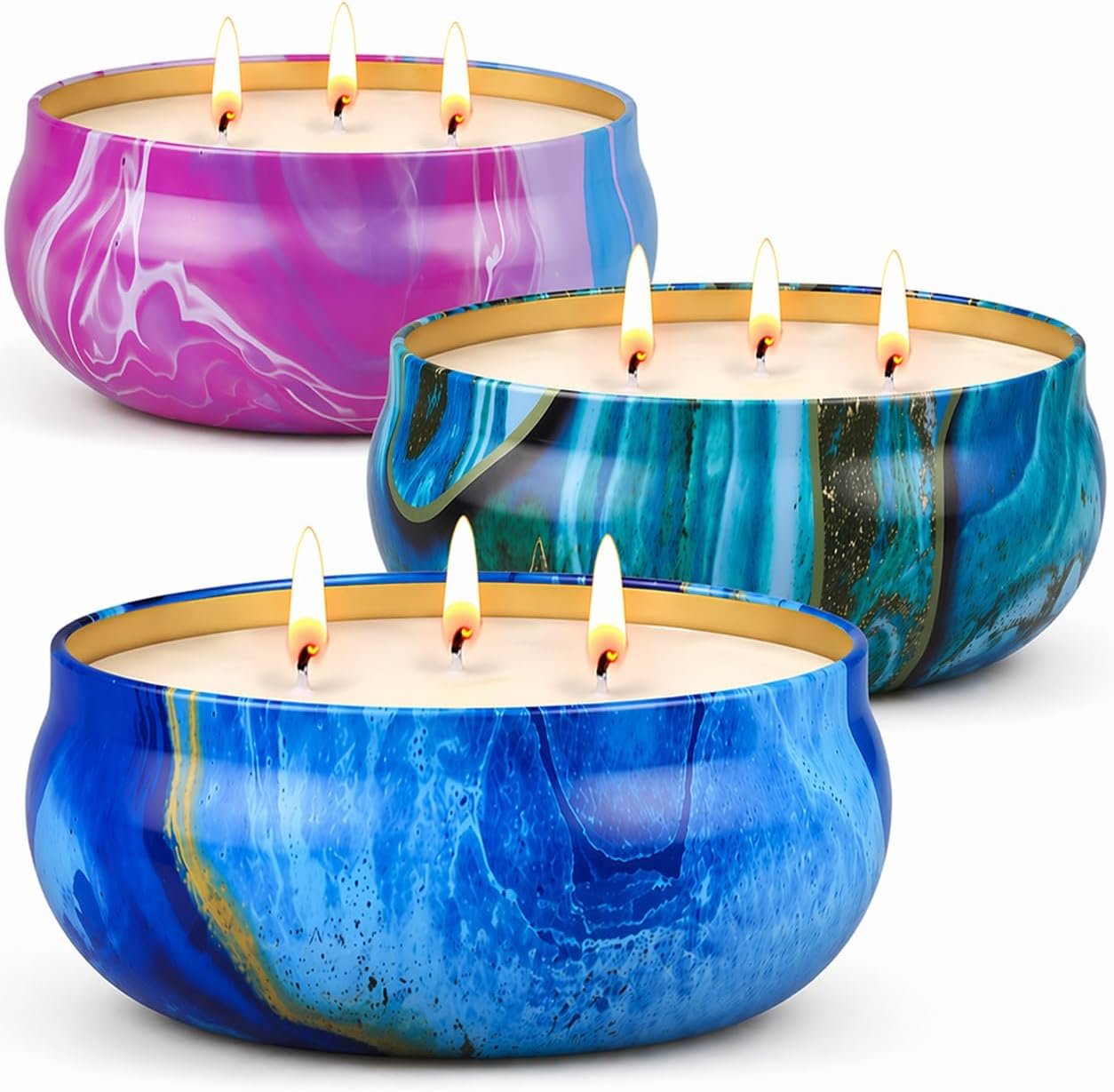 55oz Large Citronella Candles Outdoor,Soy Wax Tin Candles for Patio 3 Wick Up to 270 Hours Burning,Scented Jar Candle for Home,Lemongrass Candle Bulk for Outside Patio Garden Balcony Camping BBQ