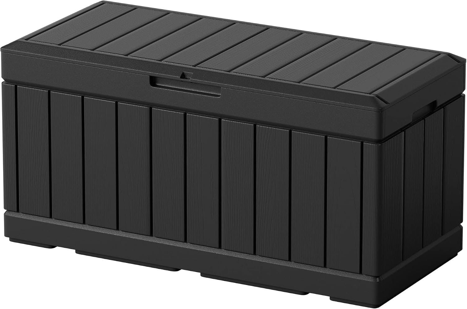 Greesum 82 Gallon Resin Deck Box All Weather Large Outdoor Storage for Patio Furniture, Toys, Garden Tools, Lockable, Black | for Patio Furniture, Toys, Garden Tools, Lockable