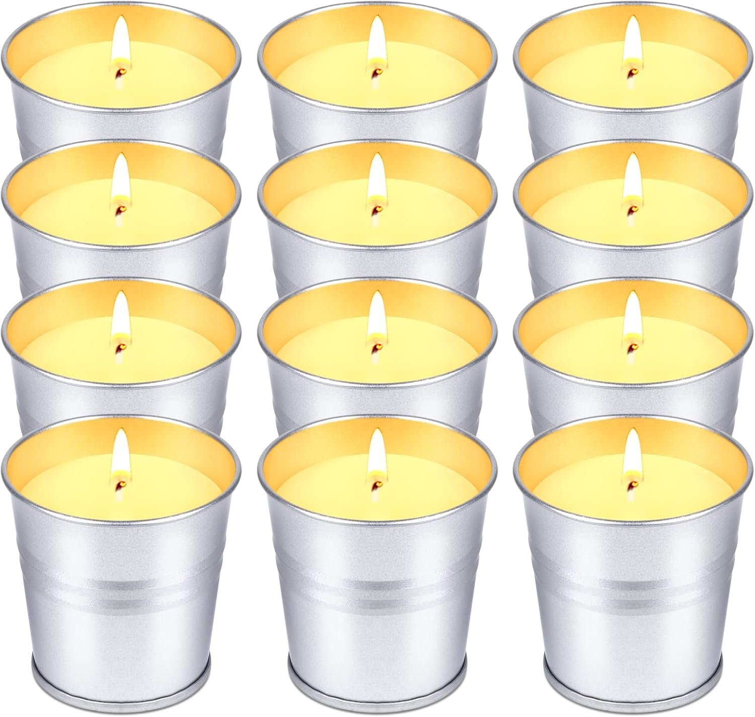 Citronella Candles Outdoor Indoor, 12 Pack Citronella Candles for Patio, Summer Outdoor Candle Bulk for Home Garden Yard Camping Outside Decorative, 2.2oz Small Candle Set