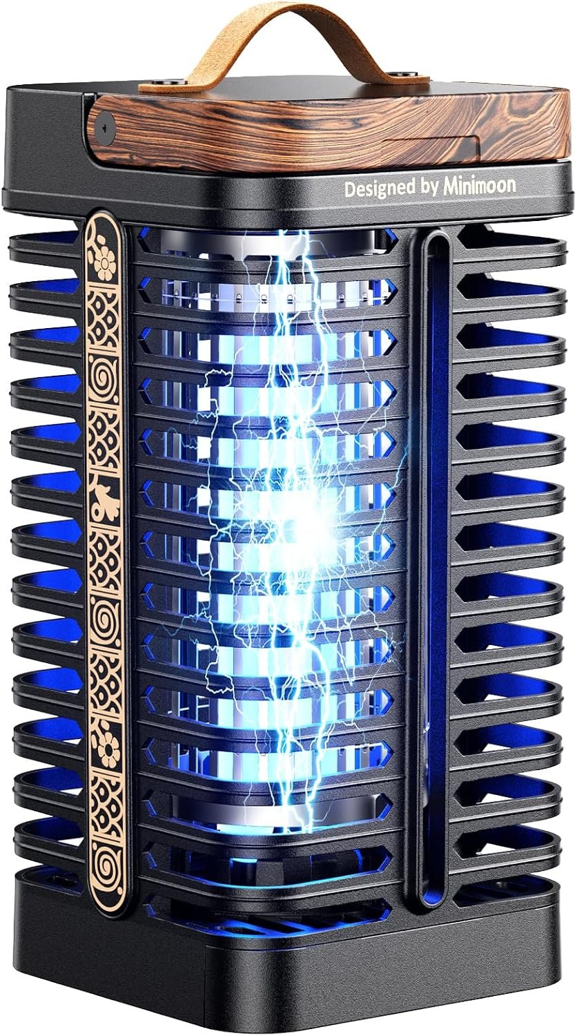 Minimoon Bug Zapper Outdoor & Indoor 4200V Electric Mosquito Zapper 15W Fly Trap, Western Theme,Waterproof, 5.9 Ft Cord, Fly Zapper for Home, Patio, Backyard
