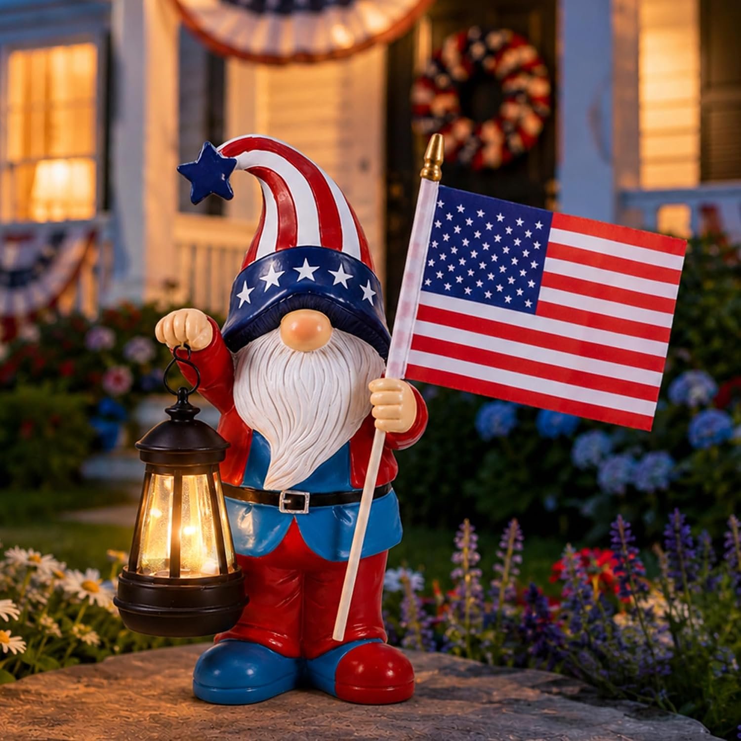 Nacome Solar Gnomes Statues for Garden Decor: Outdoor Sculptures for Clearance Lights for Outside Lawn Ornaments Porch Patio Balcony Yard Home – Birthday Gifts for Mom Grandma Women