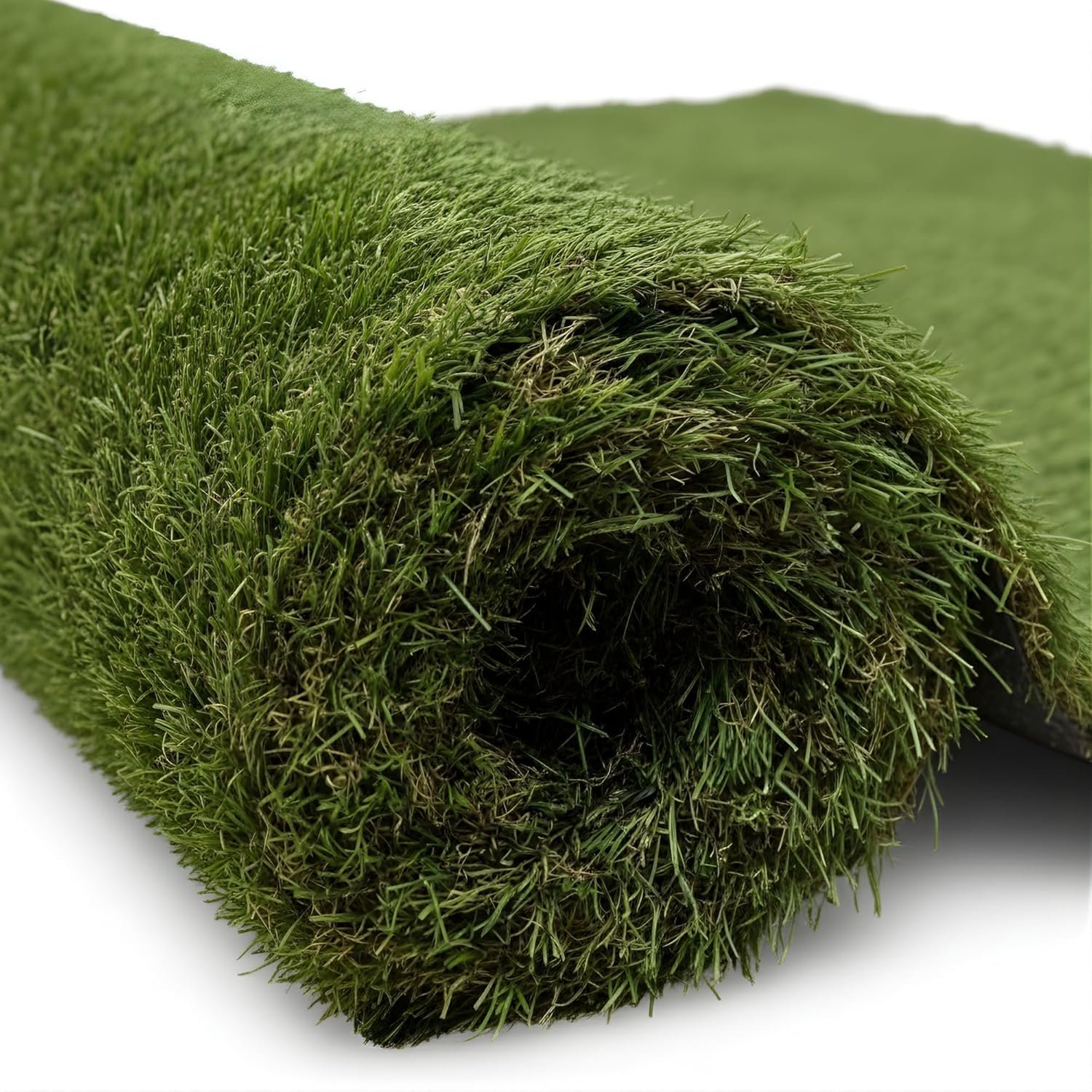 Ottomanson Artificial Grass Rug Natural 78″ x 4′ | Realistic Grass Carpet for Patio, Deck & Play Area, Outdoor Turf Rug with Drainage Holes, UV Resistant