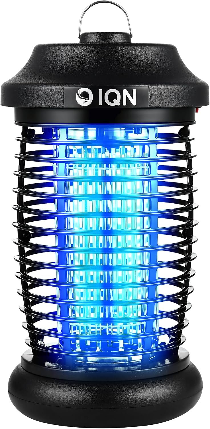 Bug Zapper Outdoor, Plug in Electric Mosquito Fly Zapper w/ 15W Light & 4200V Grid & on/Off Switch, Mosquito Traps & Killer for Indoor, Kitchen, Patio, Backyard and More (Black)