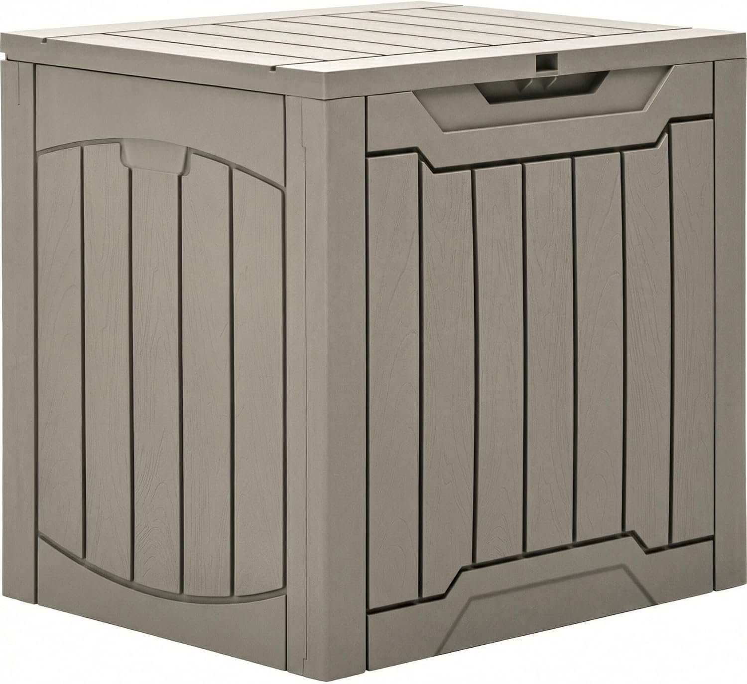 YITAHOME 31 Gallon Outdoor Storage Box | Resin Deck Box and Waterproof Package Delivery Box for Gardening Tools, Pool Supplies, Patio Furniture, Lockable, Taupe