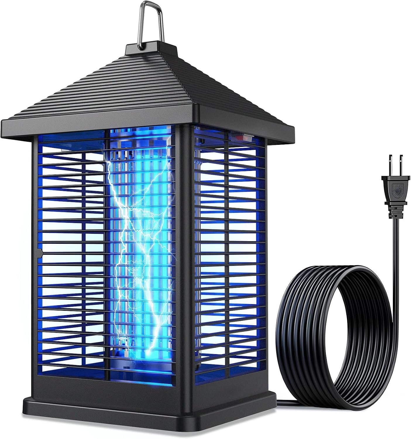 Bug Zapper Indoor & Outdoor with Auto Smart Light Sensor, 4000V Electric Mosquito Zapper, Insect Fly Trapper, Covers 2100 sq ft, IPX4 Waterproof Mosquito Lamp for Patio, Garage, Backyard, Porch