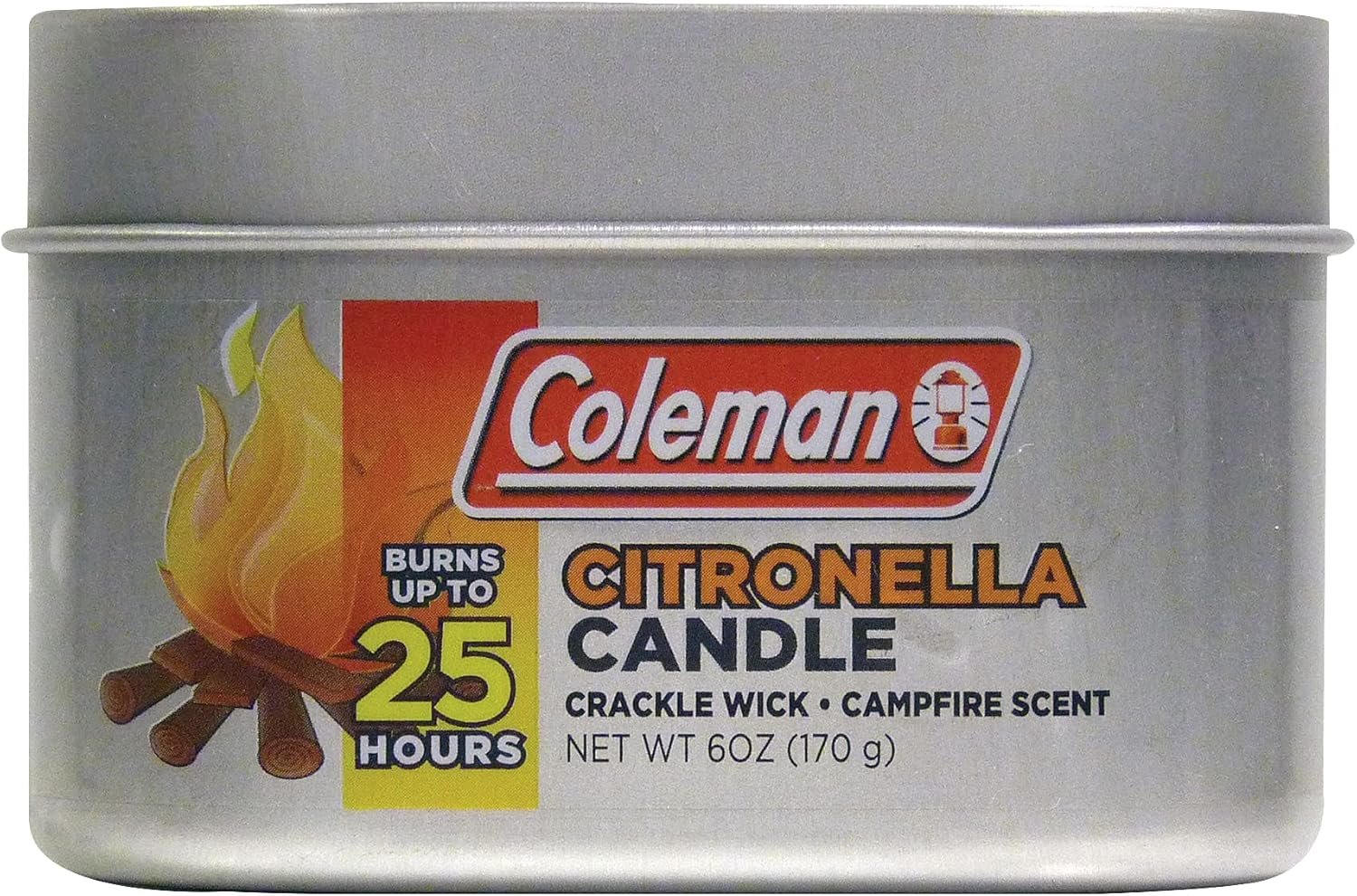 Coleman Campfire Citronella Candle with Wooden Crackle Wick – 6 oz