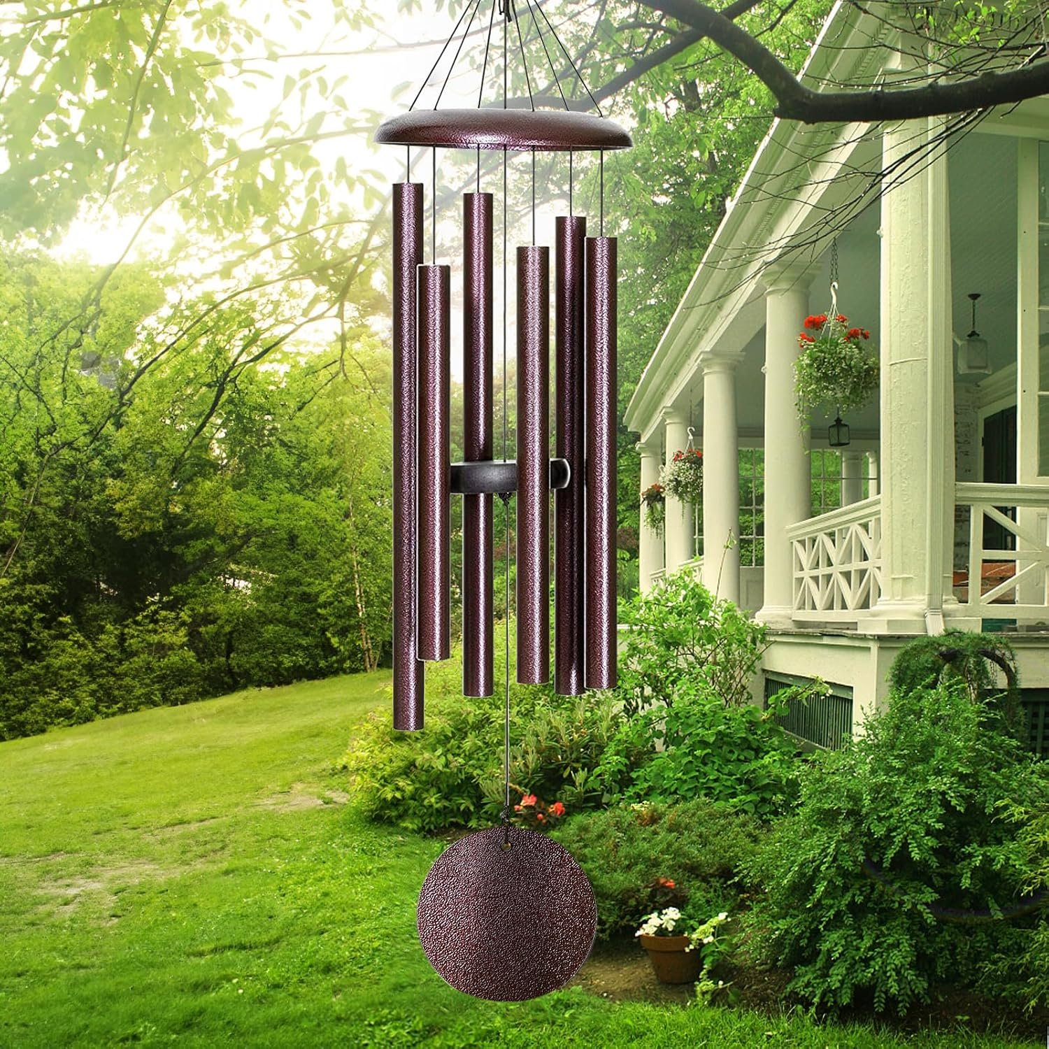 FDOCOI Wind Chimes for Outside Deep Tone,38” Large Memorial Wind Chimes Outdoor, Wind Chime Gifts for Mom/Grandma,Christmas, Bronze